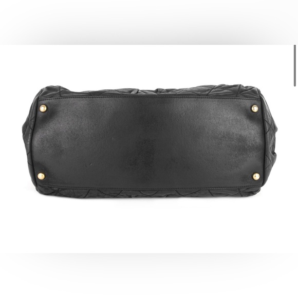 CHANEL Black Quilted Iridescent Calfskin Leather Chain Strap Bowling Bag - Picture 6 of 10